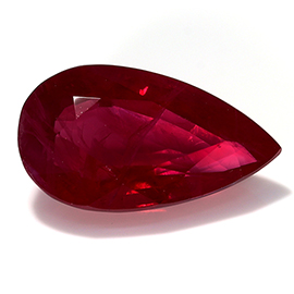 2.02 ct Pear Shape Ruby : Pigeon Blood Red