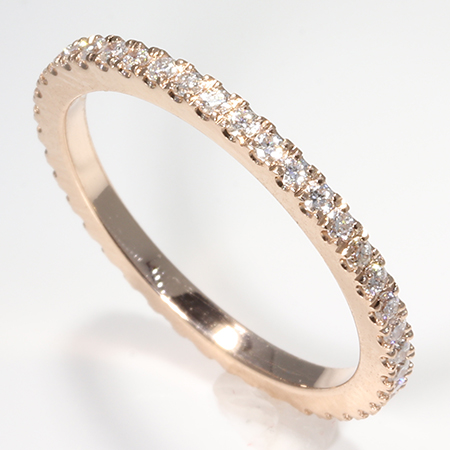 18K Rose Gold Band : 0.45 cttw Diamonds