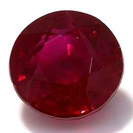 1.02 ct Round Ruby : Pigeon Blood Red