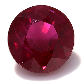 1.08 ct Round Ruby : Pigeon Blood Red