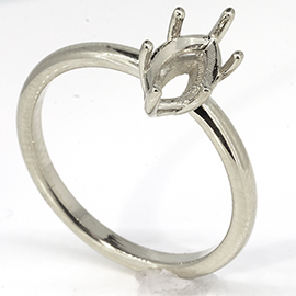 14K White Gold Solitaire Setting