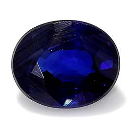 0.35 ct Oval Blue Sapphire : Deep Royal Blue