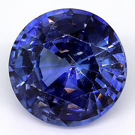 1.29 ct Round Blue Sapphire : Rich Blue