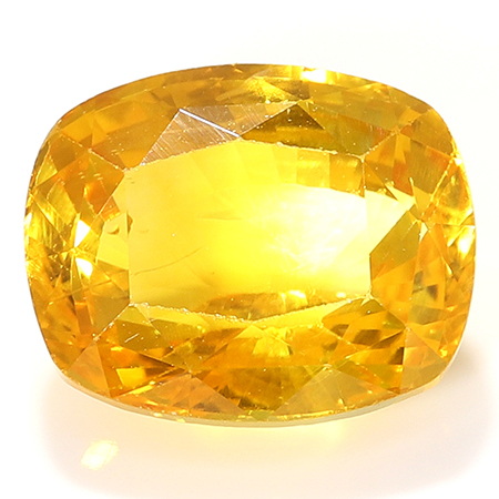 2.15 ct Golden Yellow Cushion Cut Natural Yellow Sapphire