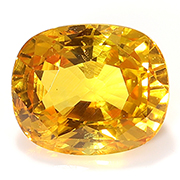 1.89 ct Golden Orange Cushion Cut Natural Yellow Sapphire