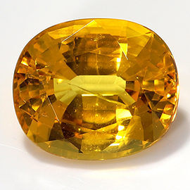 2.35 ct Oval Yellow Sapphire : Golden Orange