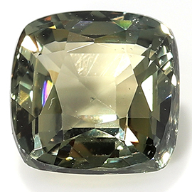 0.82 ct Cushion Cut Sapphire : Brownish Green