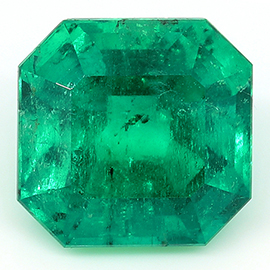 1.88 ct Rich Green Natural Emerald Cut Natural Emerald
