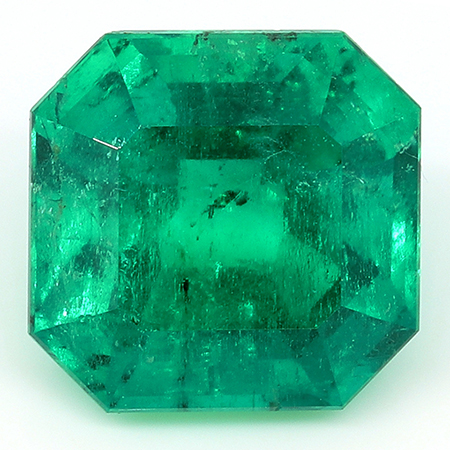 1.88 ct Rich Green Natural Emerald Cut Natural Emerald