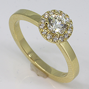 14K Yellow Gold 0.55cttw Diamond Ring