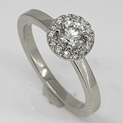 14K White Gold 0.55cttw Diamond Ring