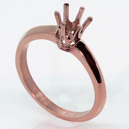 18K Rose Gold Solitaire Setting