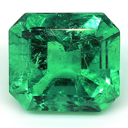 1.40 ct Emerald Cut Emerald : Rich Green