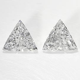 0.83 cttw Pair of Trillion Natural Diamonds : F / SI2