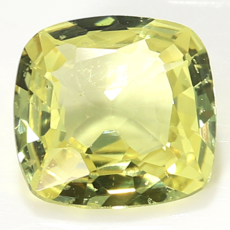 0.36 ct Lemon Yellow Cushion Cut Natural Yellow Sapphire