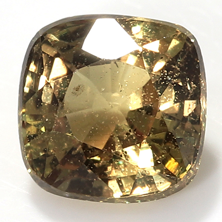 0.49 ct Cushion Cut Yellow Sapphire : Brownish Yellow