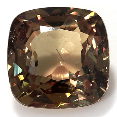 0.57 ct Cushion Cut Yellow Sapphire : Brownish Pink