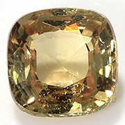 0.39 ct Brownish Yellow Cushion Cut Yellow Sapphire