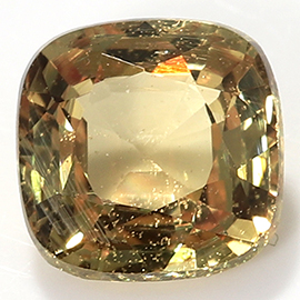 0.39 ct Cushion Cut Yellow Sapphire : Brownish Yellow