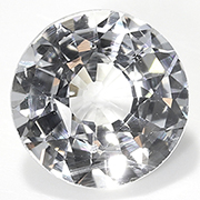 0.60 ct White Round Natural Yellow Sapphire