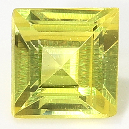 0.42 ct Princess Cut Zircon : Lemon Yellow