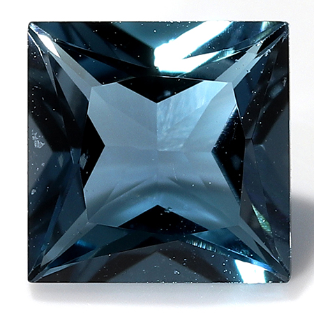 0.78 ct Patrol Blue Princess Cut Natural Topaz- London