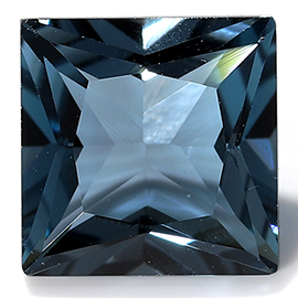 1.25 ct Patrol Blue Princess Cut Natural Topaz- London