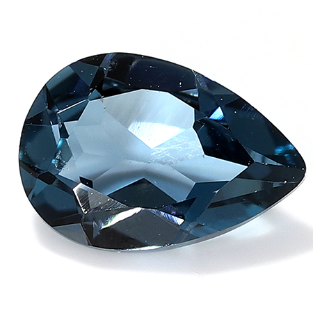 0.48 ct Patrol Blue Pear Shape Natural Topaz- London