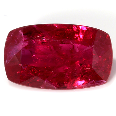 2.61 ct Cushion Cut Ruby : Rich Red