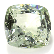 0.66 ct Light Green Cushion Cut Natural Green Sapphire