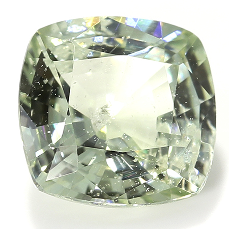 0.66 ct Light Green Cushion Cut Natural Green Sapphire