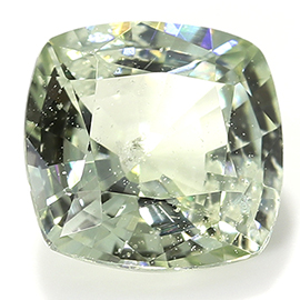 0.66 ct Cushion Cut Green Sapphire : Light Green