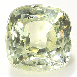 0.58 ct Cushion Cut Yellow Sapphire : Soft Yellow