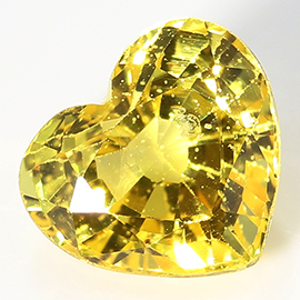 0.60 ct Lemon Yellow Heart Shape Natural Yellow Sapphire