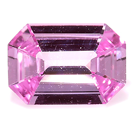 0.61 ct Emerald Cut Pink Sapphire : Fine Pink