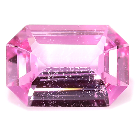 0.58 ct Emerald Cut Pink Sapphire : Fine Pink