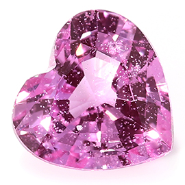 0.59 ct Heart Shape Pink Sapphire : Fine Pink