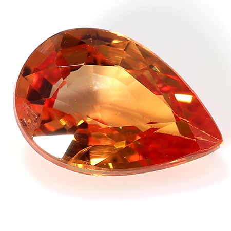 0.50 ct Pear Shape Sapphire : Orange