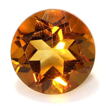 0.51 ct Yellowish Orange Round Natural Sapphire