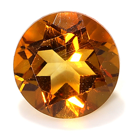 0.51 ct Yellowish Orange Round Natural Sapphire