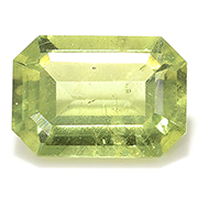 1.12 ct Yellowish Green Emerald Cut Green Sapphire