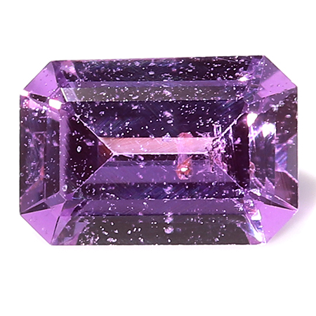 0.56 ct Emerald Cut Pink Sapphire : Purple