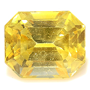 0.99 ct Fine Yellow Emerald Cut Yellow Sapphire