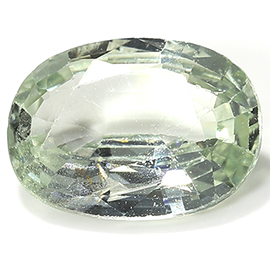 1.29 ct Oval Green Sapphire : Light Green