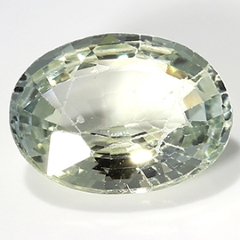 1.42 ct Oval Green Sapphire : Light Green