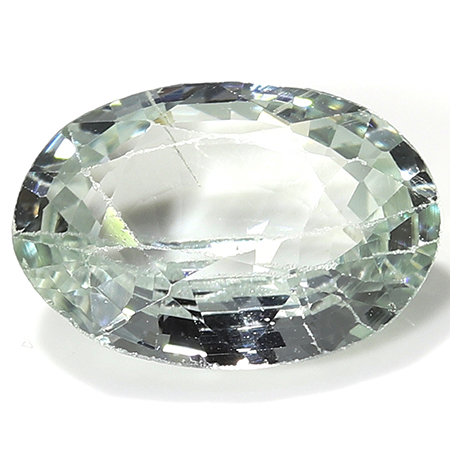 1.26 ct Oval Green Sapphire : Light Green