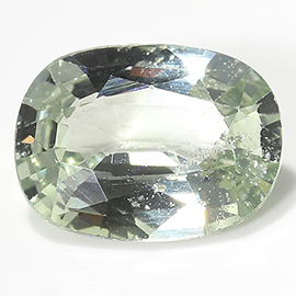 1.37 ct Oval Green Sapphire : Light Green