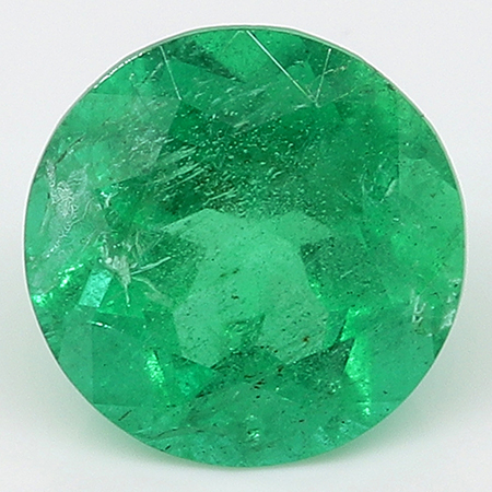 1.22 ct Grass Green Round Natural Emerald