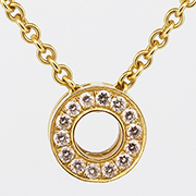 18K Yellow Gold 0.40cttw Diamond Necklace