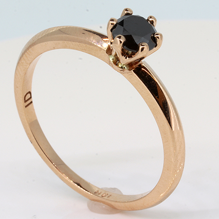 14K Rose Gold Solitaire Ring : 0.60 ct Diamond